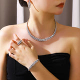 New Fashion Very Popular 4pcs Bridal Jewellery Set For Women - Wedding Bridal Party Jewellery Set