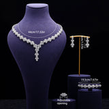 Awesome White Gold Plated 4 Piece Bridal AAA Cubic Zirconia Diamonds Jewellery Set for Ladies - Luxury Jewelry