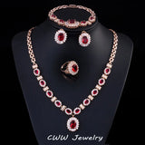 Wonderful 4 Piece Luxury Multi Color AAA+ Cubic Zirconia Diamonds Set