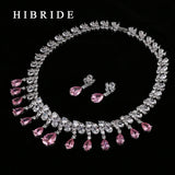 Top Quality Tear Drop Shape Designer AAAA+ Cubic Zirconia Diamond Bridal Wedding Jewelry Set