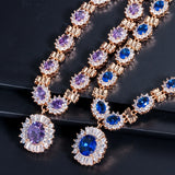 Wonderful 4 Piece Luxury Multi Color AAA+ Cubic Zirconia Diamonds Set