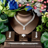 High Quality Teardrop Horse Eye Cut AAA Cubic Zirconia Diamonds 4Pcs Bridal Jewelry Set - For Your Special Day