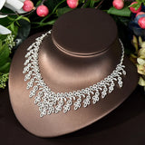 New Fashion Popular Wedding Bridal Cubic Zirconia Diamonds Jewelery Women's Necklace Earring Set