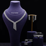 Make Yourself Shine on Your Wedding Day. New 4-piece AAA Cubic Zirconia Diamonds Bridal Wedding Jewelry Set