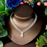 High Quality Teardrop Horse Eye Cut AAA Cubic Zirconia Diamonds 4Pcs Bridal Jewelry Set - For Your Special Day