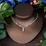 Simple Square Haute Couture 4Pcs Fashion Women Bridal Wedding Party Jewellery Set, Add Radiance on Your Big Day