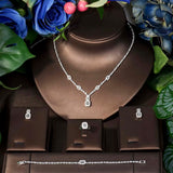 Simple Square Haute Couture 4Pcs Fashion Women Bridal Wedding Party Jewellery Set, Add Radiance on Your Big Day