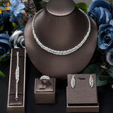 New Fashion Very Popular 4pcs Bridal Jewellery Set For Women - Wedding Bridal Party Jewellery Set