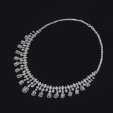 Exquisite AAA Cubic Zirconia Diamonds Necklace Gorgeous Earring Set Shiny Jewellery Women's Bridal Wedding Set