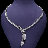 Chic and Elegant Luxury Bridal Jewelry Sets with AAA Cubic Zirconia Diamonds Necklace Earrings Bracelet and Ring