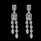 Exquisite AAA Cubic Zirconia Diamonds Necklace Gorgeous Earring Set Shiny Jewellery Women's Bridal Wedding Set