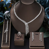 Elegant AAA Cubic Zirconia Diamonds 4PCS Bridal Weddingt, Elegant and beautiful bridal jewellery set